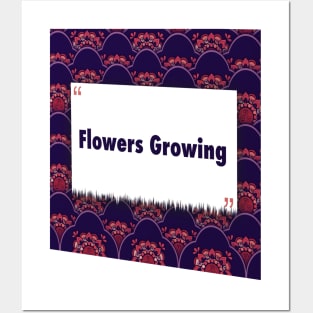 Flowers Growing ikat Posters and Art